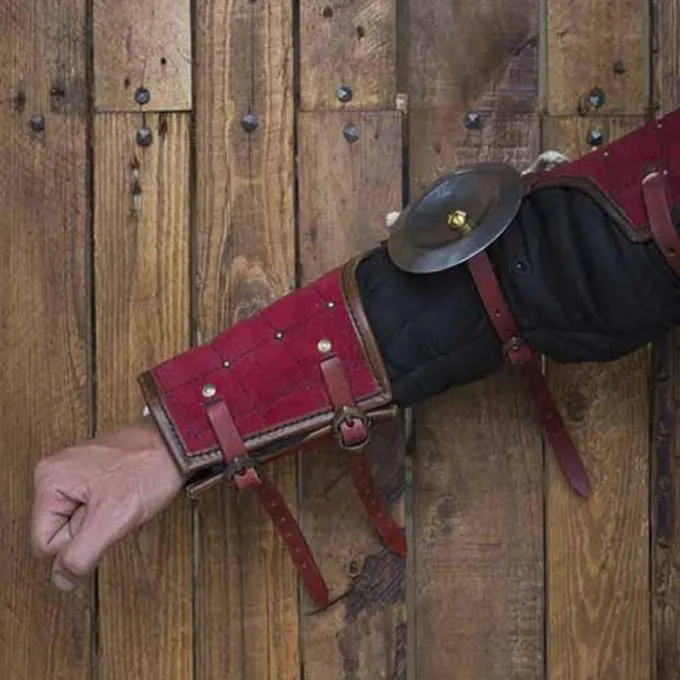 Epic Armoury 15. århundrede Stål-læder Armværn, Rød 4 Epic Armoury 15. århundrede Stål-læder Armværn, Rød - Billede 4