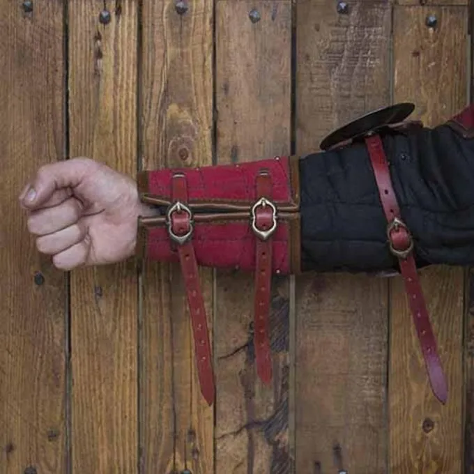 Epic Armoury 15. århundrede Stål-læder Armværn, Rød 5 Epic Armoury 15. århundrede Stål-læder Armværn, Rød - Billede 5