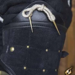 Epic Armoury 15. århundrede Stål-læder Armværn, Sort -Rustning Salgsbutik 15 arhundrede stal laeder armvaern sort 5