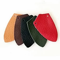 50x Nappalæder Skjold-formet Stykke For Skala Rustning, Mørkebrun