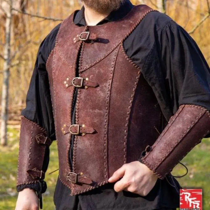 Epic Armoury Brigandine Med Bælter, Brun 1 Epic Armoury Brigandine Med Bælter, Brun