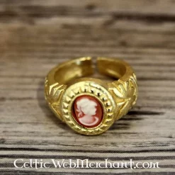 Cameo Ring, Forgyldt -Rustning Salgsbutik cameo ring forgyldt 3