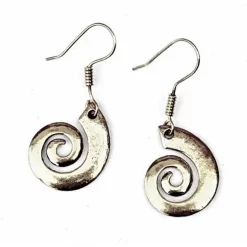 Celtic øreringe Med Spiral, Forsølvede