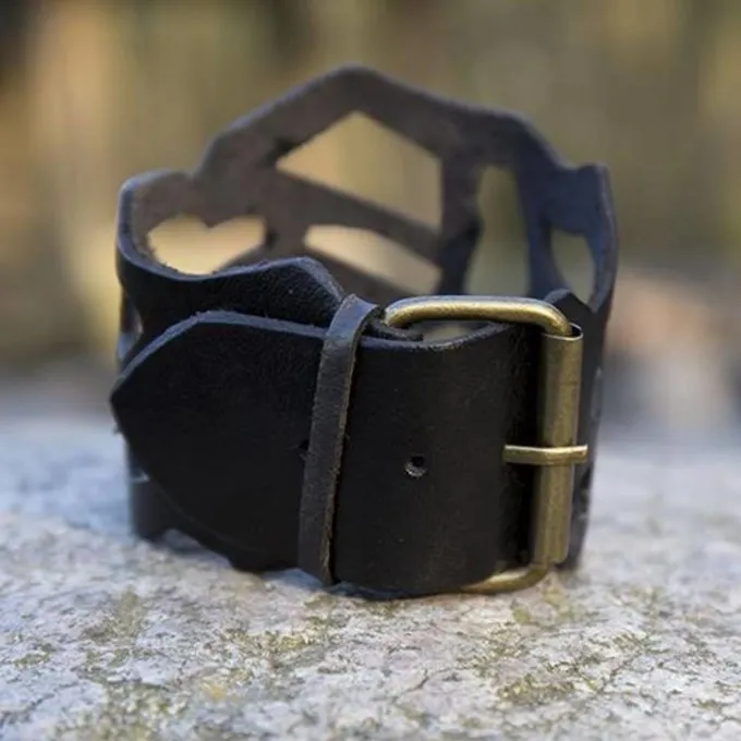 Epic Armoury Filigran Armbånd, Læder 2 Epic Armoury Filigran Armbånd, Læder - Billede 2