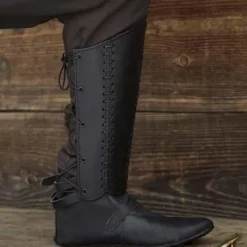 Epic Armoury Greaves Squire, Sort, Par -Rustning Salgsbutik greaves squire sort par 2