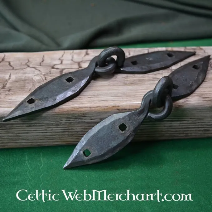 Ulfberth Håndsmedet Viking Bryst Hængsler, Par (18 Cm) 2 Ulfberth Håndsmedet Viking Bryst Hængsler, Par (18 Cm) - Billede 2