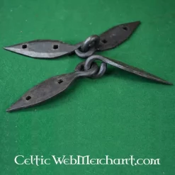 Ulfberth Håndsmedet Viking Bryst Hængsler, Par (18 Cm) 5 Ulfberth Håndsmedet Viking Bryst Hængsler, Par (18 Cm) -Rustning Salgsbutik handsmedet viking bryst haengsler par 18 cm 2