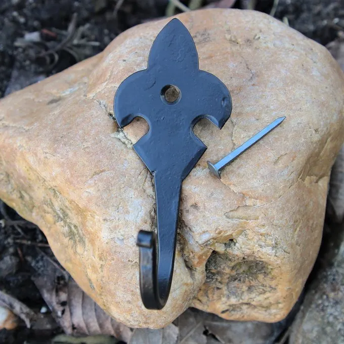 Jern Vægkrog Fleur De Lys 2 Jern Vægkrog Fleur De Lys - Billede 2