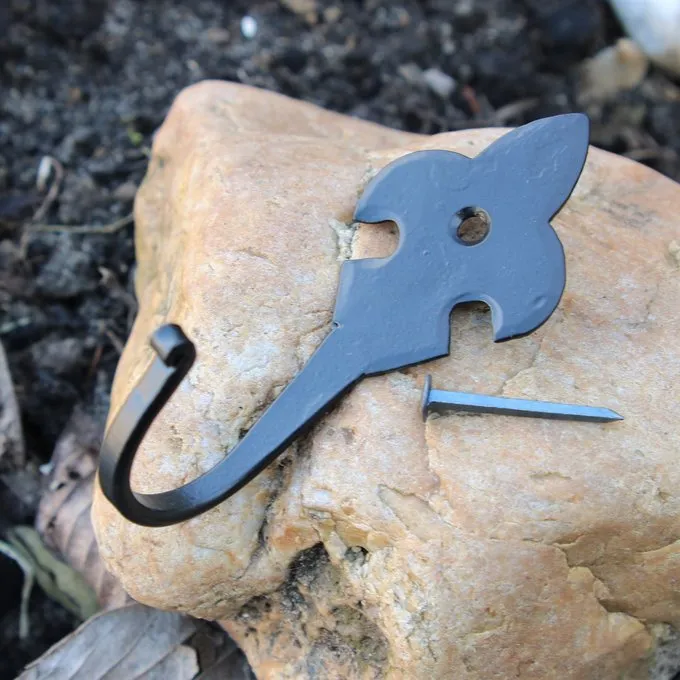 Jern Vægkrog Fleur De Lys 3 Jern Vægkrog Fleur De Lys - Billede 3