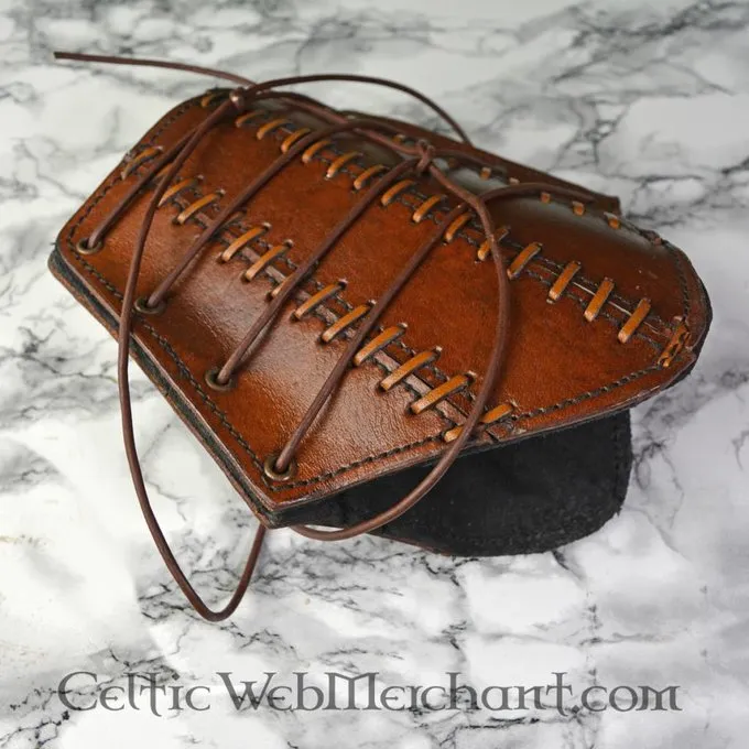 Epic Armoury Læder Bracers Battle, Brun, Pair 3 Epic Armoury Læder Bracers Battle, Brun, Pair - Billede 3