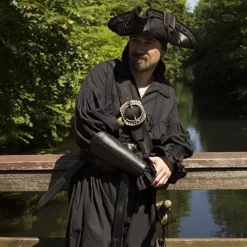 Epic Armoury Læder Bracers Battle, Par, Sort -Rustning Salgsbutik laeder bracers battle par sort 2