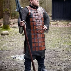 Epic Armoury Læder Brigandine Lang, Brun