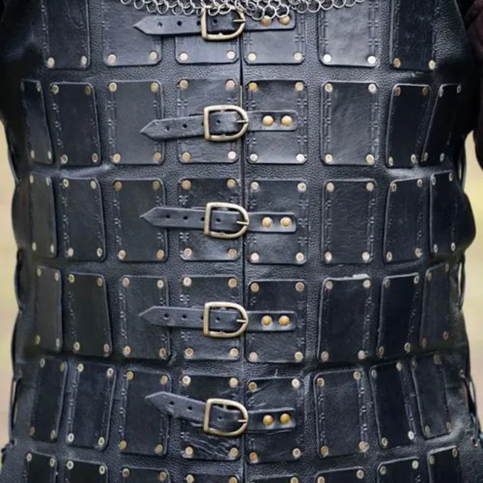 Epic Armoury Læder Brigandine Lang, Sort 3 Epic Armoury Læder Brigandine Lang, Sort - Billede 3