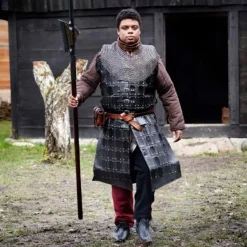 Epic Armoury Læder Brigandine Lang, Sort 10 Epic Armoury Læder Brigandine Lang, Sort -Rustning Salgsbutik laeder brigandine lang sort 4