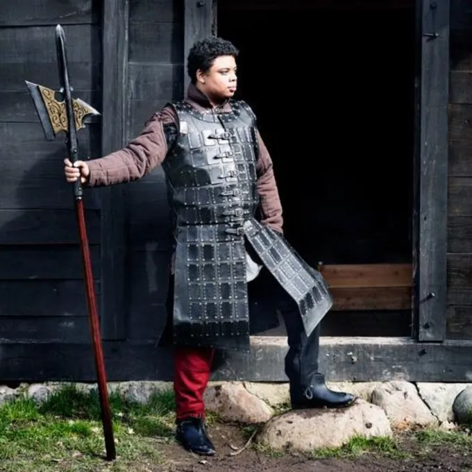 Epic Armoury Læder Brigandine Lang, Sort 6 Epic Armoury Læder Brigandine Lang, Sort - Billede 6