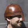 Epic Armoury Læder Hjelm With Næseskinne, Brun