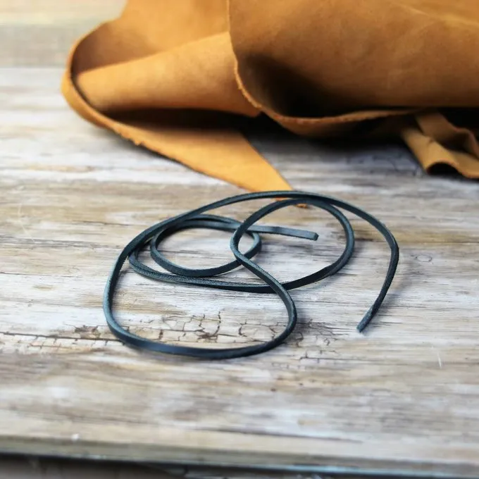 Læder Lace Sort, 100 Cm 1 Læder Lace Sort, 100 Cm