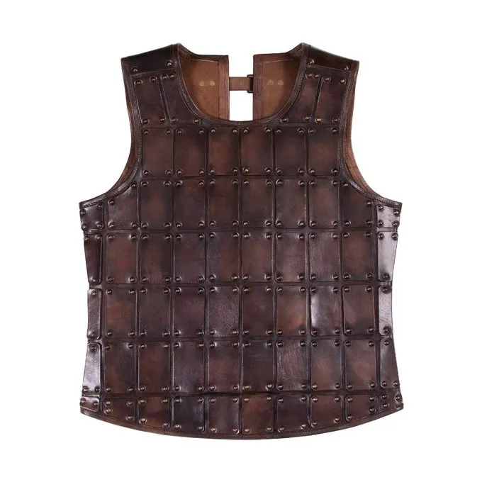 Deepeeka Læder Middelalderlig Brigandine, Brun 2 Deepeeka Læder Middelalderlig Brigandine, Brun - Billede 2