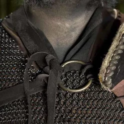 Epic Armoury Læder Orc Pauldron Uzgush, Brun 8 Epic Armoury Læder Orc Pauldron Uzgush, Brun -Rustning Salgsbutik laeder orc pauldron uzgush brun 2