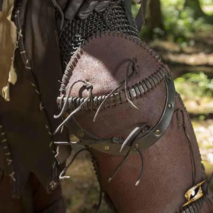 Epic Armoury Læder Ork Fedtegrever Uzgush, Brun, Par 2 Epic Armoury Læder Ork Fedtegrever Uzgush, Brun, Par - Billede 2