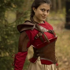 Epic Armoury Læder Skulder Rustning, Brun -Rustning Salgsbutik laeder skulder rustning brun 3