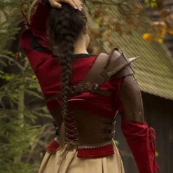 Epic Armoury Læder Skulder Rustning, Brun -Rustning Salgsbutik laeder skulder rustning brun 4