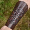 Deepeeka Læder Vambrace Med Vegvisir