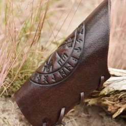 Deepeeka Læder Vambrace Med Vegvisir -Rustning Salgsbutik laeder vambrace med vegvisir 2