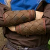 Epic Armoury Læder Viking Armbeskyttere I Plade, Brun, Par