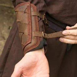 Epic Armoury Læder Viking Armbeskyttere I Plade, Brun, Par -Rustning Salgsbutik laeder viking armbeskyttere i plade brun par 2
