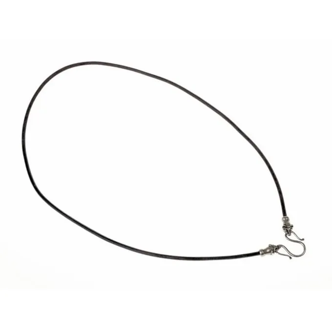 Læder Viking Halskæde Med Væsker, Sort 2 Læder Viking Halskæde Med Væsker, Sort - Billede 2