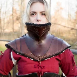 Epic Armoury Lang Læder Bevor, Sort