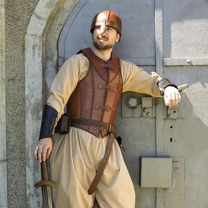 Epic Armoury LARP Læder Soldat Rustning, Brun 3 Epic Armoury LARP Læder Soldat Rustning, Brun - Billede 3