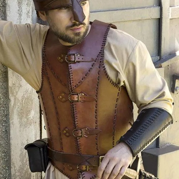 Epic Armoury LARP Læder Soldat Rustning, Brun 1 Epic Armoury LARP Læder Soldat Rustning, Brun