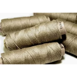 Linen Garn Grå Grøn, 50 M
