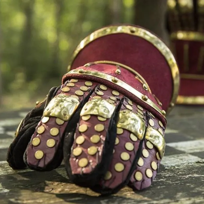 Epic Armoury Luksuriøse Timeglas Handsker, Rød-guld 5 Epic Armoury Luksuriøse Timeglas Handsker, Rød-guld - Billede 5