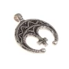 Lunula Amulet Med Indlæg, Forsølvede