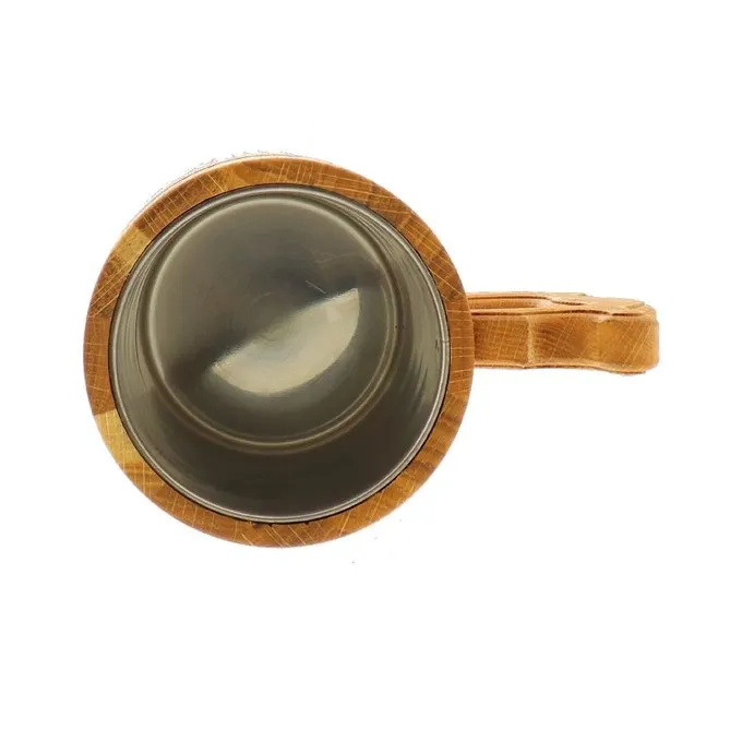 Middelalderlig ølkrus Eg Med Rustfrit Stål 2 Middelalderlig ølkrus Eg Med Rustfrit Stål - Billede 2