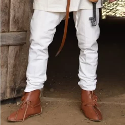 Middelalderlige Chausser Med Snørebånd, Naturlige -Rustning Salgsbutik middelalderlige chausser med snoreband naturlige 4