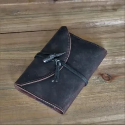 Notebook Med Læderomslag, Brun, M -Rustning Salgsbutik notebook med laederomslag brun m 4