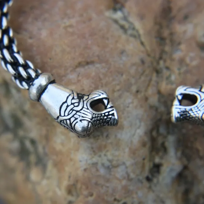 Oseberg Viking Armbånd L, Forsølvede 4 Oseberg Viking Armbånd L, Forsølvede - Billede 4