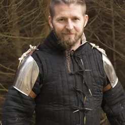 Epic Armoury Pauldrons Churburg, Poleret -Rustning Salgsbutik pauldrons churburg poleret 2