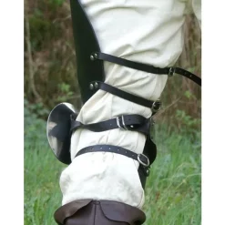 Poleyns Med Læder-cuisses, Par 3 Poleyns Med Læder-cuisses, Par -Rustning Salgsbutik poleyns med laeder cuisses par 1