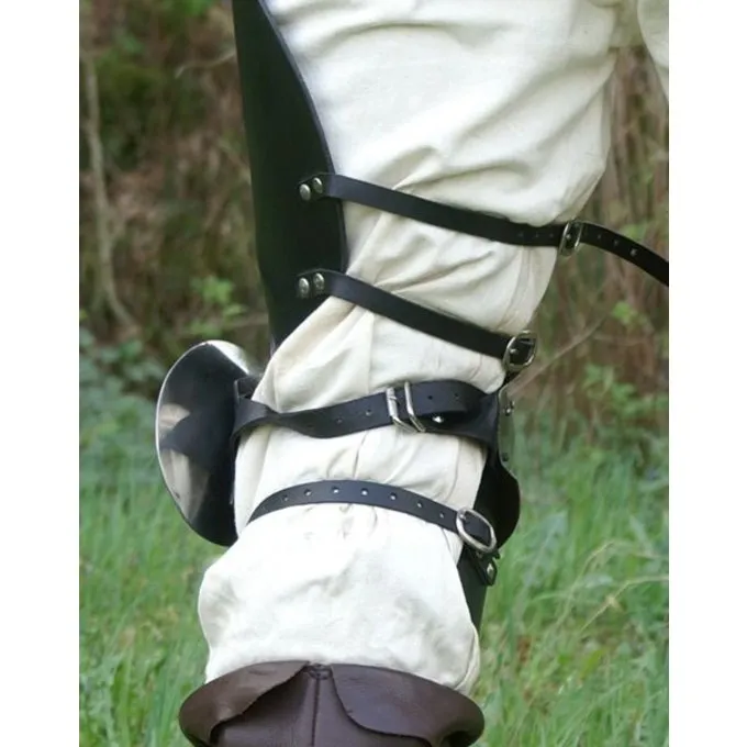 Poleyns Med Læder-cuisses, Par 2 Poleyns Med Læder-cuisses, Par - Billede 2