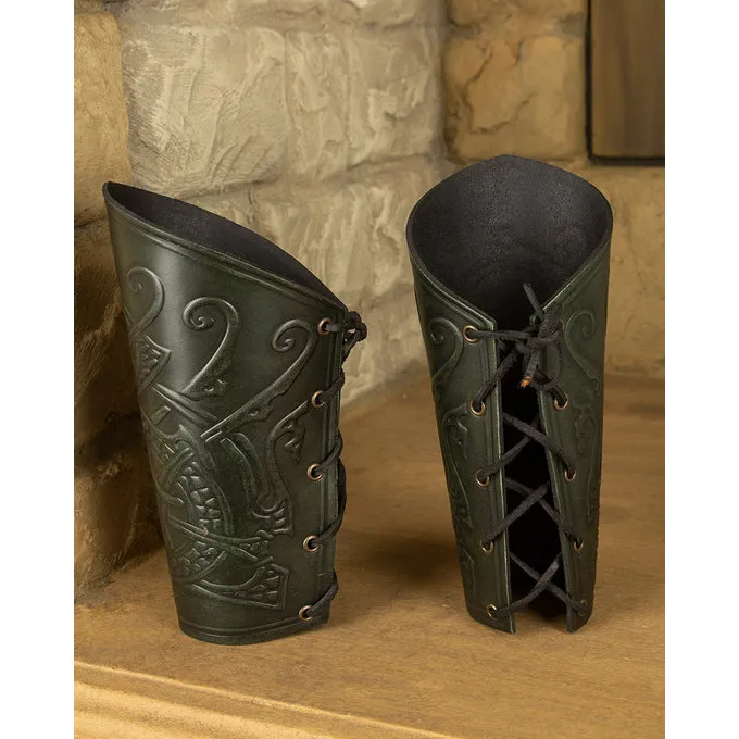 Mytholon Ragnarok Vambraces Midgard, Grøn 2 Mytholon Ragnarok Vambraces Midgard, Grøn - Billede 2