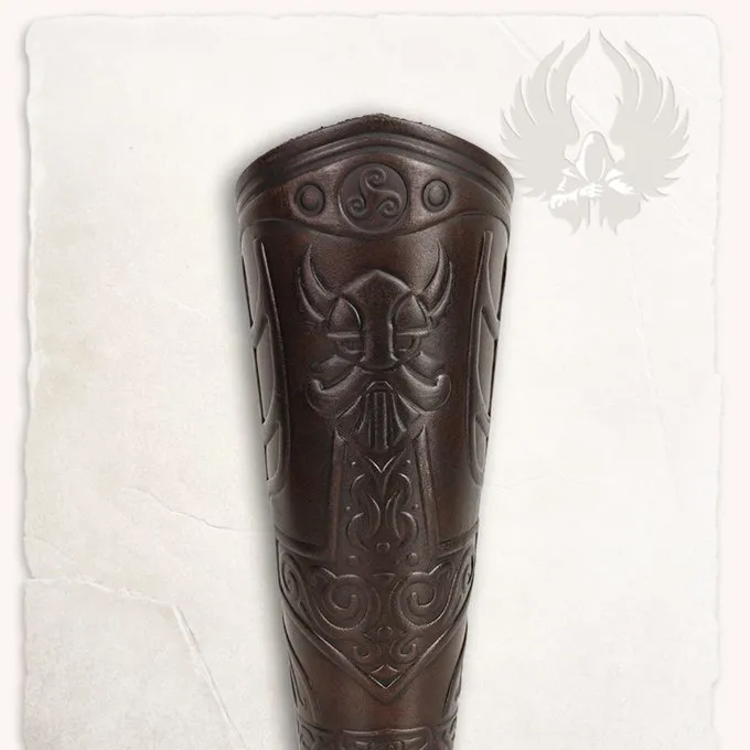 Mytholon Ragnarok Vambraces Thor, Brun 4 Mytholon Ragnarok Vambraces Thor, Brun - Billede 4