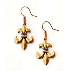 Øreringe Fleur De Lys, Bronze