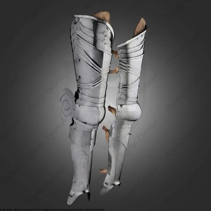 Marshal Historical Ribbede Cuisses (1460-1500) 2 Marshal Historical Ribbede Cuisses (1460-1500) - Billede 2