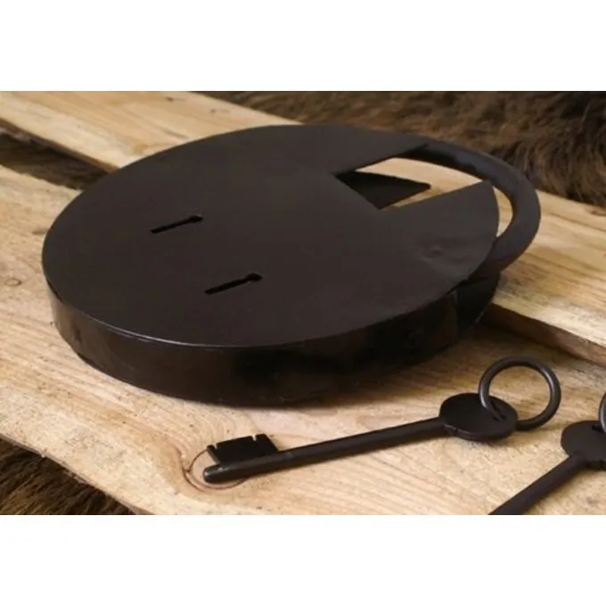 Deepeeka Runde Historisk Hængelås Med To Nøgler 2 Deepeeka Runde Historisk Hængelås Med To Nøgler - Billede 2