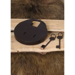 Deepeeka Runde Historisk Hængelås Med To Nøgler